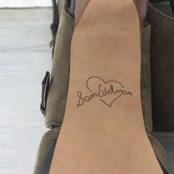 Sam Edelman Noura Sage Suede Black Leather 9M - Picture 7 of 8